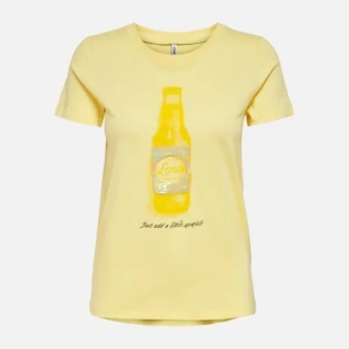 Футболка ONLKITA LIFE REG S/S SEQ TOP BOX JRS 15229226 Sunshine SODA ONLY S Желтый 15229226SunshineSODA