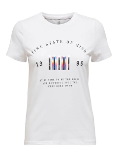 Футболка ONLKITA LIFE REG S/S STATEMENT TOP JRS 15225849 Bright White ONLY L Белый 15225849BrightWhite
