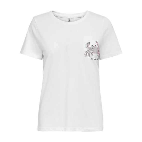 Футболка ONLKITA LIFE REG S/S TOP BOX JRS 15231603 Bright White-CRAB ONLY M Белый 15231603BrightWhite-CRAB фото 1 — интернет-магазин Tapok