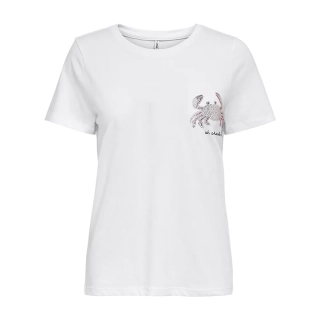 Футболка ONLKITA LIFE REG S/S BOX JRS 15231603-Bright White-Print: CRAB ONLY M Белый 15231603-Bright White-Pri