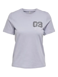 Футболка ONLKITA REG S/S COLLEGE TOP BOX JRS 15249486-Cosmic Sky-Print:3 ONLY L Сиреневый 15249486-Cosmic Sky-Print