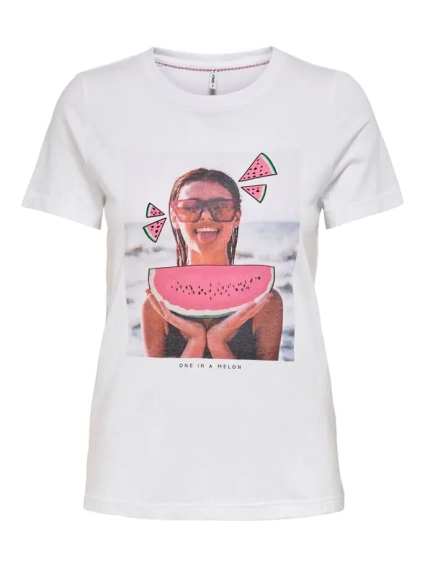 Футболка ONLLANA LIFE REG S/S PHOTO TOP BOX JRS 15228829 Bright White MELON ONLY L Белый 15228829BrightWhiteMELON фото 4 — интернет-магазин Tapok