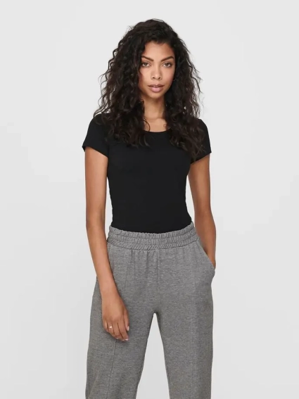 Футболка ONLLIVE LOVE LIFE S/S ONECK TOP NOOS JRS 15205059-Black ONLY S Чорний 15205059-Black фото 1 — інтернет-магазин Tapok