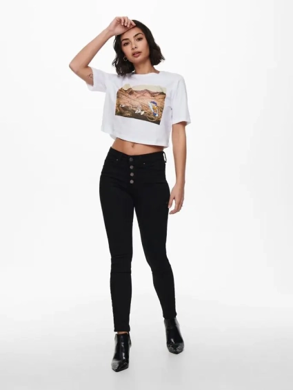Футболка ONLLOONEY TUNES LIFE S/S TOP BOX JRS 15229462 Bright White ONLY XS Белый 15229462BrightWhite фото 4 — интернет-магазин Tapok
