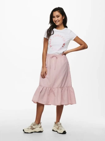 Футболка ONLLOVE LIFE FIT S/S TOP BOX JRS 15226018 White HALF ONLY S Білий 15226018WhiteHALF фото 4 — інтернет-магазин Tapok