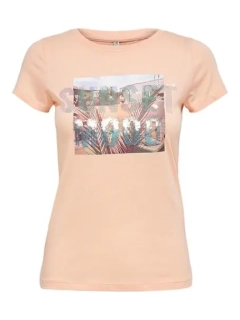Футболка ONLLUX LIFE FIT S/S TOP BOX JRS 15231606-Peach Melba ONLY M Персиковый 15231606-Peach Melba