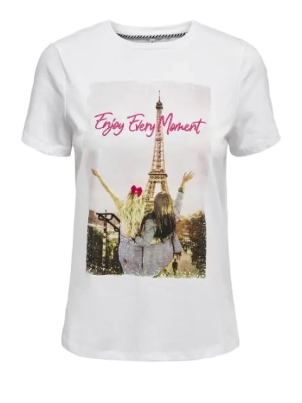 Футболка ONLNEW INDRE S/S T-SHIRT CS NN 15206581-White-Print:ENJOY ONLY L Белый 15206581-White-Print:ENJO фото 1 — интернет-магазин Tapok