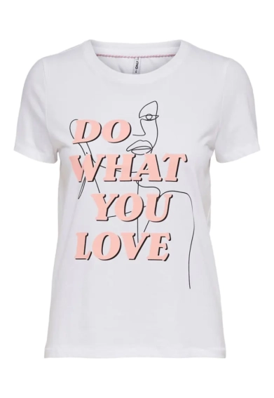 Футболка ONLNILA LIFE REG S/S LINES TOP BOX JRS 15229301 Bright White ONLY S Білий 15229301BrightWhite фото 1 — інтернет-магазин Tapok
