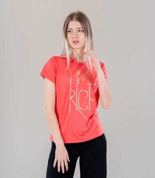 Футболка ONPMAHANA REG SS TEE 15245022-Spiced Coral-Detail:Melange w. Gold Foil Only Play XL Коралов 15245022-Spiced Coral-Det фото 1 — інтернет-магазин Tapok