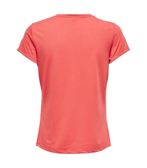 Футболка ONPMAHANA REG SS TEE 15245022-Spiced Coral-Detail:Melange w. Gold Foil Only Play XL Коралов 15245022-Spiced Coral-Det фото 3 — інтернет-магазин Tapok