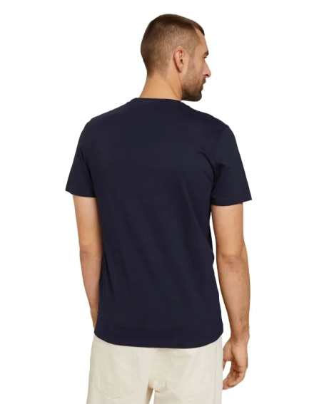 Футболка printed crewneck logo t-shirt 1030527XX1010668 Tom Tailor L Темно-синий 1030527XX1010668 фото 2 — интернет-магазин Tapok