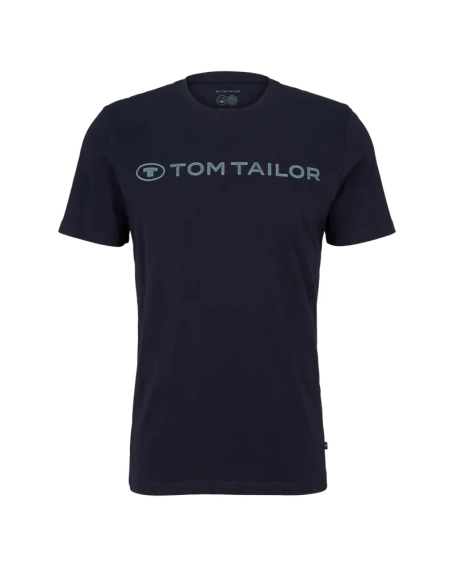 Футболка printed crewneck logo t-shirt 1030527XX1010668 Tom Tailor L Темно-синий 1030527XX1010668 фото 5 — интернет-магазин Tapok