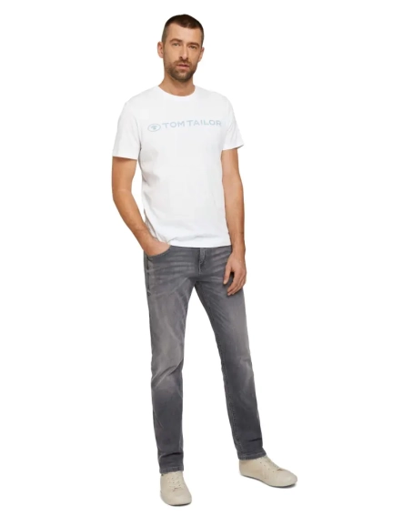 Футболка printed crewneck logo t-shirt 1030527XX1020000 Tom Tailor L Білий 1030527XX1020000 фото 4 — інтернет-магазин Tapok