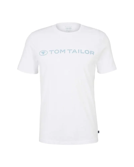 Футболка printed crewneck logo t-shirt 1030527XX1020000 Tom Tailor L Білий 1030527XX1020000 фото 5 — інтернет-магазин Tapok