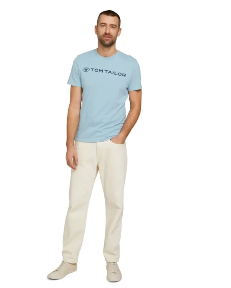 Футболка printed crewneck logo t-shirt 1030527XX1026298 Tom Tailor L Голубой 1030527XX1026298 фото 4 — интернет-магазин Tapok