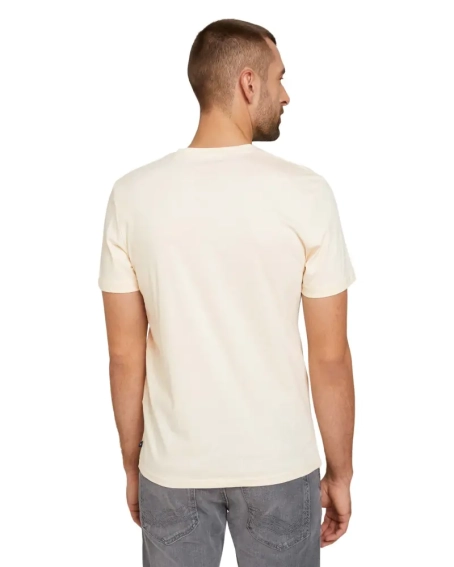 Футболка printed crewneck logo t-shirt 1030527XX1028130 Tom Tailor L Бежевий 1030527XX1028130 фото 2 — інтернет-магазин Tapok