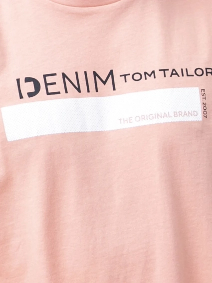 Футболка printed t-shirt 1030693-29513 Tom Tailor L Розовый 1030693-29513 фото 3 — интернет-магазин Tapok