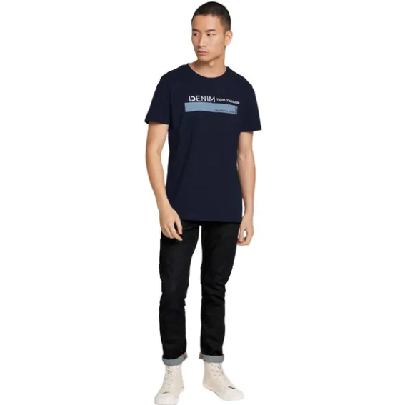 Футболка printed t-shirt 1030693XX1210668 Tom Tailor M Темно-синій 1030693XX1210668 фото 4 — інтернет-магазин Tapok