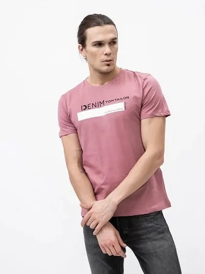 Футболка printed t-shirt 1030693XX1228854 Tom Tailor L Розовый 1030693XX1228854 фото 1 — интернет-магазин Tapok