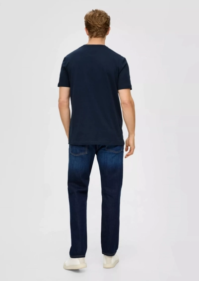 Футболка T-shirt à logo imprimé 2139909.59D1 s.Oliver L Темно-синій 2139909.59D1 фото 2 — інтернет-магазин Tapok