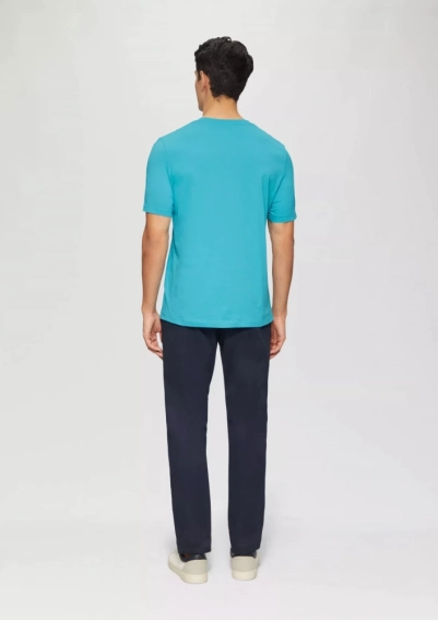 Футболка T-shirt à logo imprimé 2139909.62D1 s.Oliver L Блакитний 2139909.62D1 фото 2 — інтернет-магазин Tapok