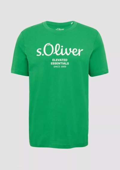 Футболка T-shirt à logo imprimé 2139909.75D1 s.Oliver L Зелений 2139909.75D1 фото 5 — інтернет-магазин Tapok