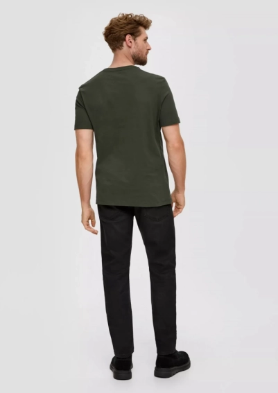 Футболка T-shirt à logo imprimé 2139909.79D1 s.Oliver L Хаки 2139909.79D1 фото 2 — интернет-магазин Tapok