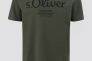 Футболка T-shirt à logo imprimé 2139909.79D1 s.Oliver L Хаки 2139909.79D1 Фото 5