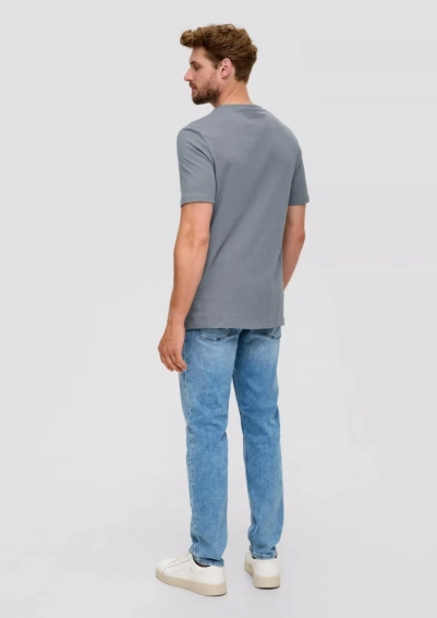 Футболка T-shirt à logo imprimé 2139909.95D1 s.Oliver L Сірий 2139909.95D1 фото 2 — інтернет-магазин Tapok