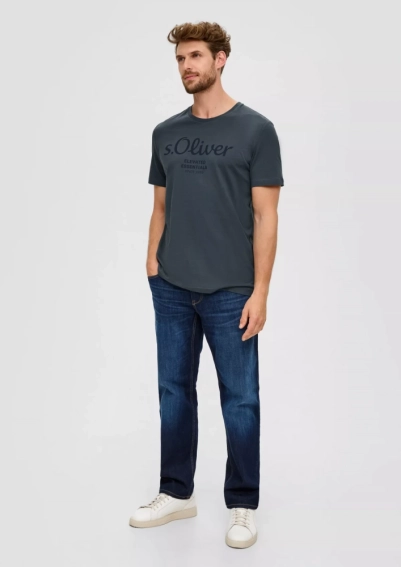 Футболка T-shirt à logo imprimé 2139909.95D2 s.Oliver L Темно-сірий 2139909.95D2 фото 4 — інтернет-магазин Tapok