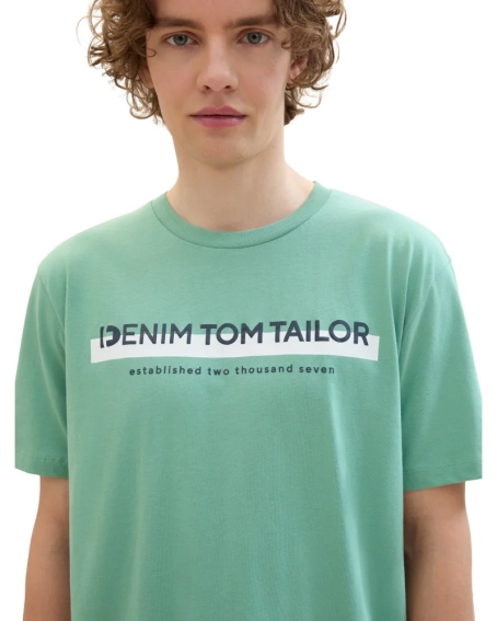 Футболка T-shirt Men&#39;s DENIM 1037653ХХ13537 Tom Tailor L Бирюзовый 1037653ХХ13537 фото 3 — интернет-магазин Tapok