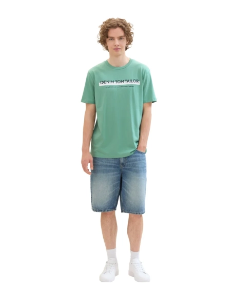 Футболка T-shirt Men&#39;s DENIM 1037653ХХ13537 Tom Tailor L Бирюзовый 1037653ХХ13537 фото 4 — интернет-магазин Tapok