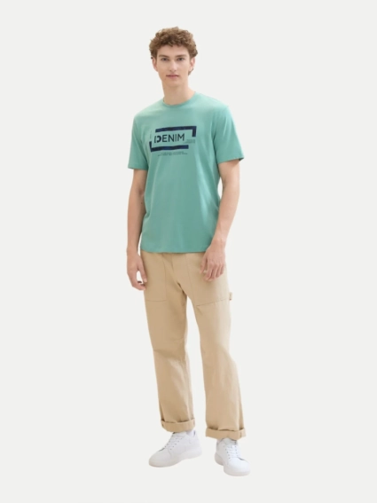 Футболка T-Shirt mit 1042057ХХ10978 Tom Tailor L Бірюзовий 1042057ХХ10978 фото 4 — інтернет-магазин Tapok