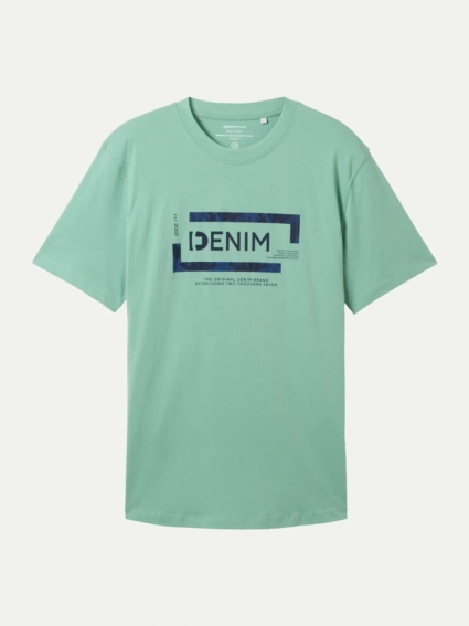 Футболка T-Shirt mit 1042057ХХ10978 Tom Tailor L Бірюзовий 1042057ХХ10978 фото 5 — інтернет-магазин Tapok