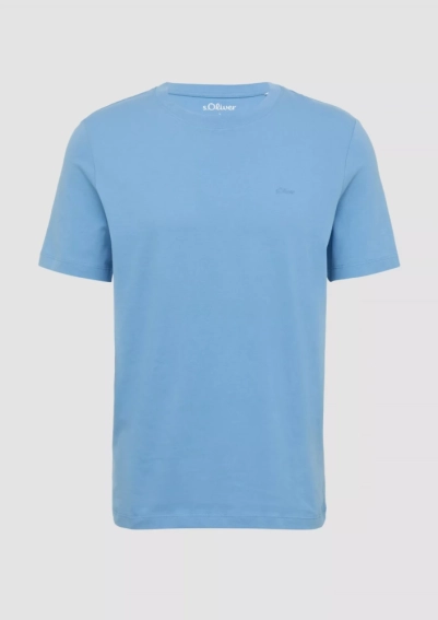 Футболка T-Shirt mit Crew Neck 2165525.5510 s.Oliver L Блакитний 2165525.5510 фото 5 — інтернет-магазин Tapok