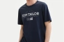 Футболка T-Shirt mit Logo Print 1041871ХХ10302 Tom Tailor L Темно-синий 1041871ХХ10302 Фото 1