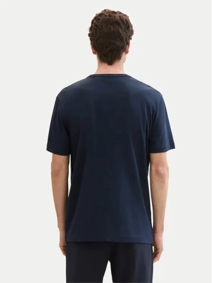 Футболка T-Shirt mit Logo Print 1041871ХХ10302 Tom Tailor L Темно-синий 1041871ХХ10302 фото 2 — интернет-магазин Tapok
