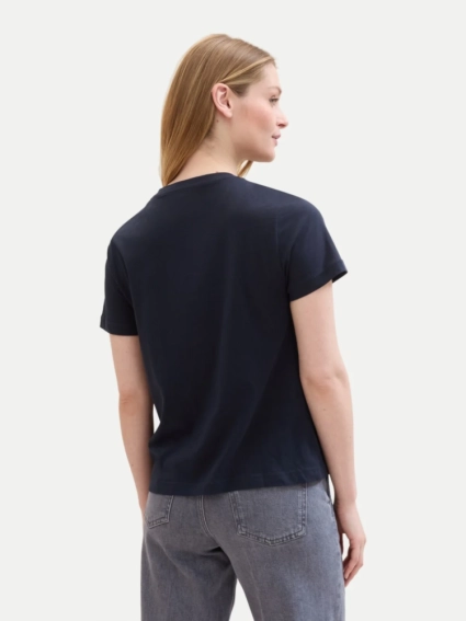 Футболка T-Shirt mit Print 1040544ХХ10932 Tom Tailor L Темно-синий 1040544ХХ10932 фото 2 — интернет-магазин Tapok