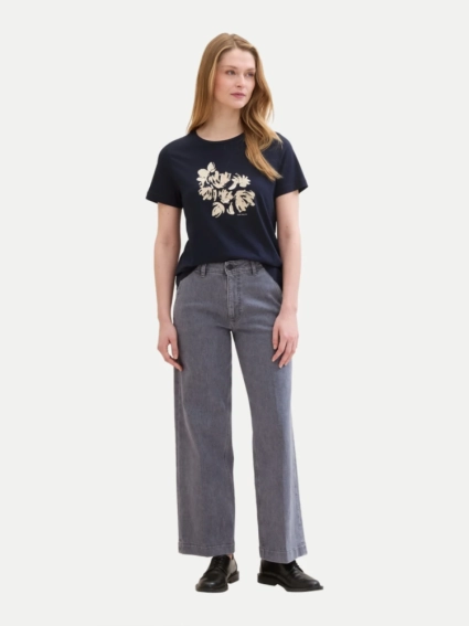 Футболка T-Shirt mit Print 1040544ХХ10932 Tom Tailor L Темно-синий 1040544ХХ10932 фото 3 — интернет-магазин Tapok