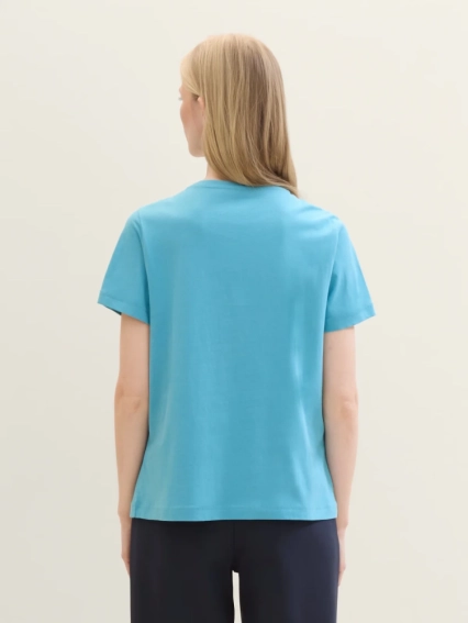 Футболка T-Shirt mit Print 1040544ХХ35313 Tom Tailor L Блакитний 1040544ХХ35313 фото 2 — інтернет-магазин Tapok