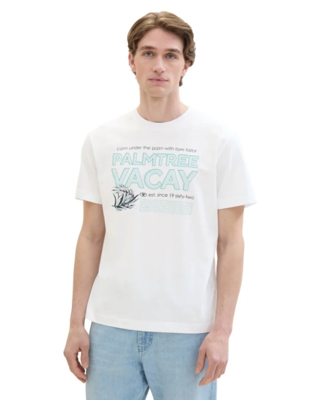 Футболка T-Shirt Summer Lagoon 1041817ХХ20000 Tom Tailor L Белый 1041817ХХ20000 фото 1 — интернет-магазин Tapok