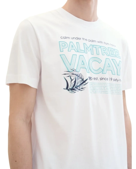 Футболка T-Shirt Summer Lagoon 1041817ХХ20000 Tom Tailor L Белый 1041817ХХ20000 фото 3 — интернет-магазин Tapok