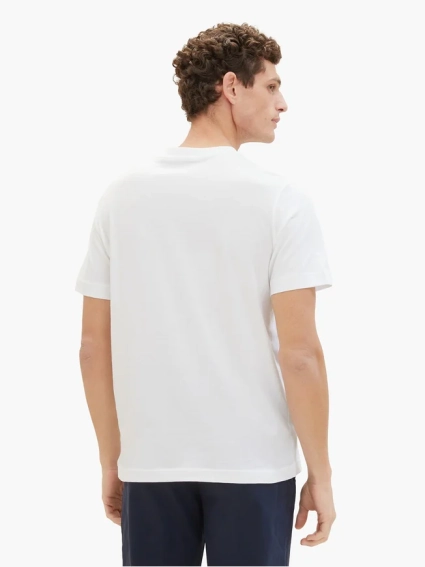 Футболка T-SHIRT WITH A LOGO PRIN 1040988-20000 Tom Tailor XL Білий 1040988-20000 фото 2 — інтернет-магазин Tapok