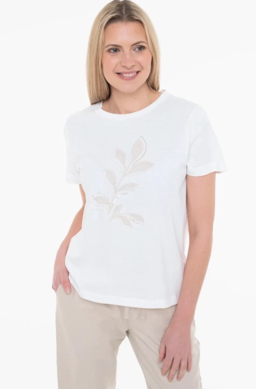 Футболка T-SHIRT WITH A PRINT 1040544-10315 Tom Tailor L Білий 1040544-10315 фото 1 — інтернет-магазин Tapok