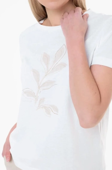 Футболка T-SHIRT WITH A PRINT 1040544-10315 Tom Tailor L Білий 1040544-10315 фото 3 — інтернет-магазин Tapok