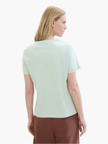 Футболка T-SHIRT WITH A PRINT 1040544-17549 Tom Tailor L Блакитний 1040544-17549 фото 2 — інтернет-магазин Tapok