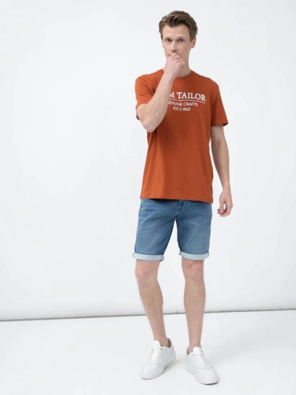 Футболка t-shirt with print 1021229-15095 Tom Tailor L Помаранчевий 1021229-15095 фото 4 — інтернет-магазин Tapok