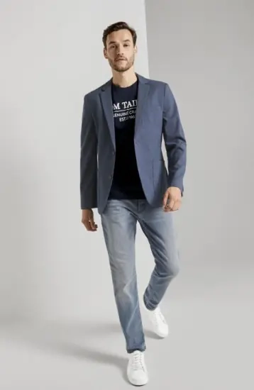 Футболка t-shirt with print 1021229XX1010668 Tom Tailor S Темно-синий 1021229XX1010668 фото 4 — интернет-магазин Tapok