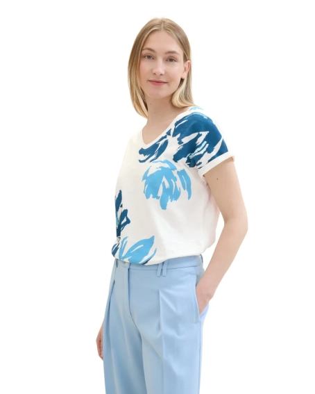 Футболка T-shirt women&#39;s 1041556ХХ10315 Tom Tailor L Белый 1041556ХХ10315 фото 3 — интернет-магазин Tapok