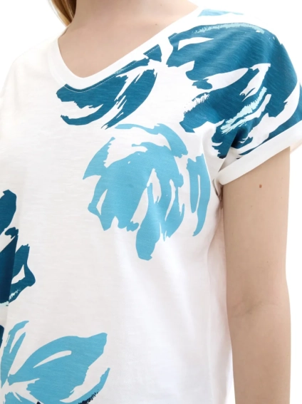 Футболка T-shirt women&#39;s 1041556ХХ10315 Tom Tailor L Белый 1041556ХХ10315 фото 4 — интернет-магазин Tapok